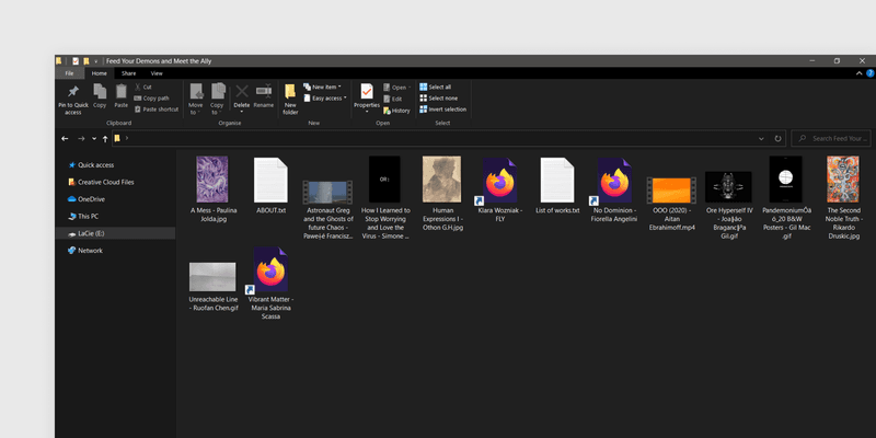 ZIP file with artworks