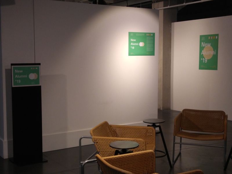 Reading area besides the exhibition