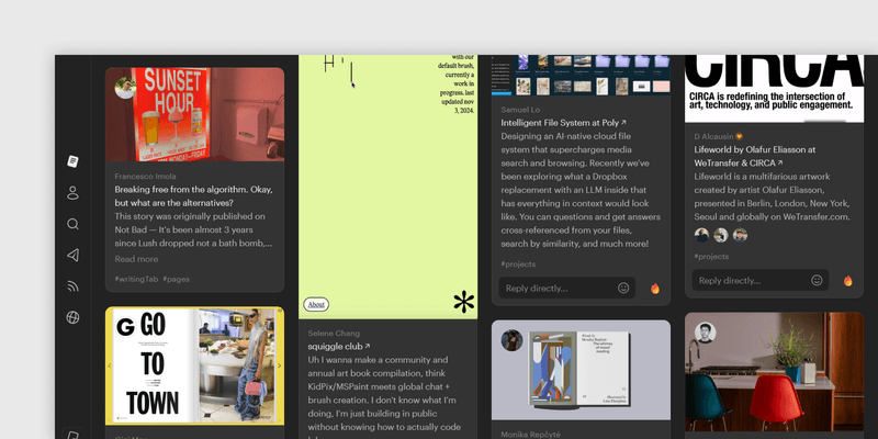 Francesco's article
featured on Read.cv's homepage