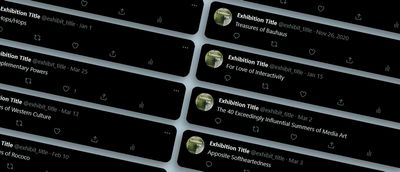 Selection of tweets with generated exhibition titles