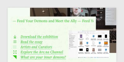 Exhibition website, exhibition ZIP file, and screenshot from recorded talk