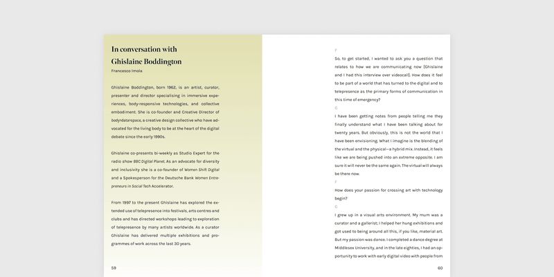 Conversation with Ghislaine Boddington from the exhibition catalogue