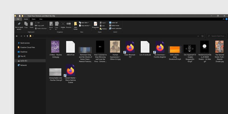 ZIP file with artworks
