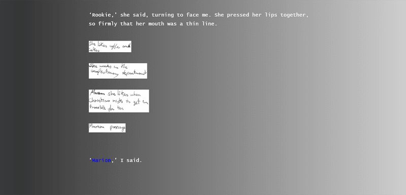 Page in interactive story
with forklift render