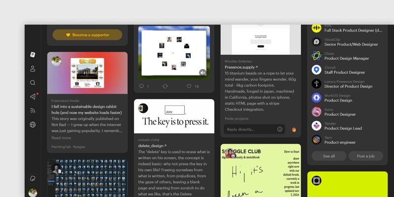 Francesco's article
featured on Read.cv's homepage